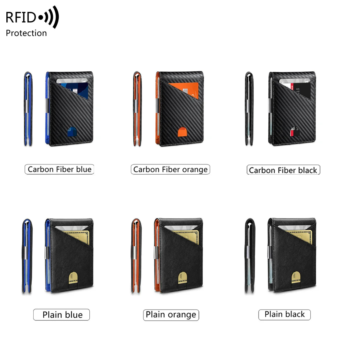Portefeuille anti-vol RFID minimaliste Homme - 12 Cartes