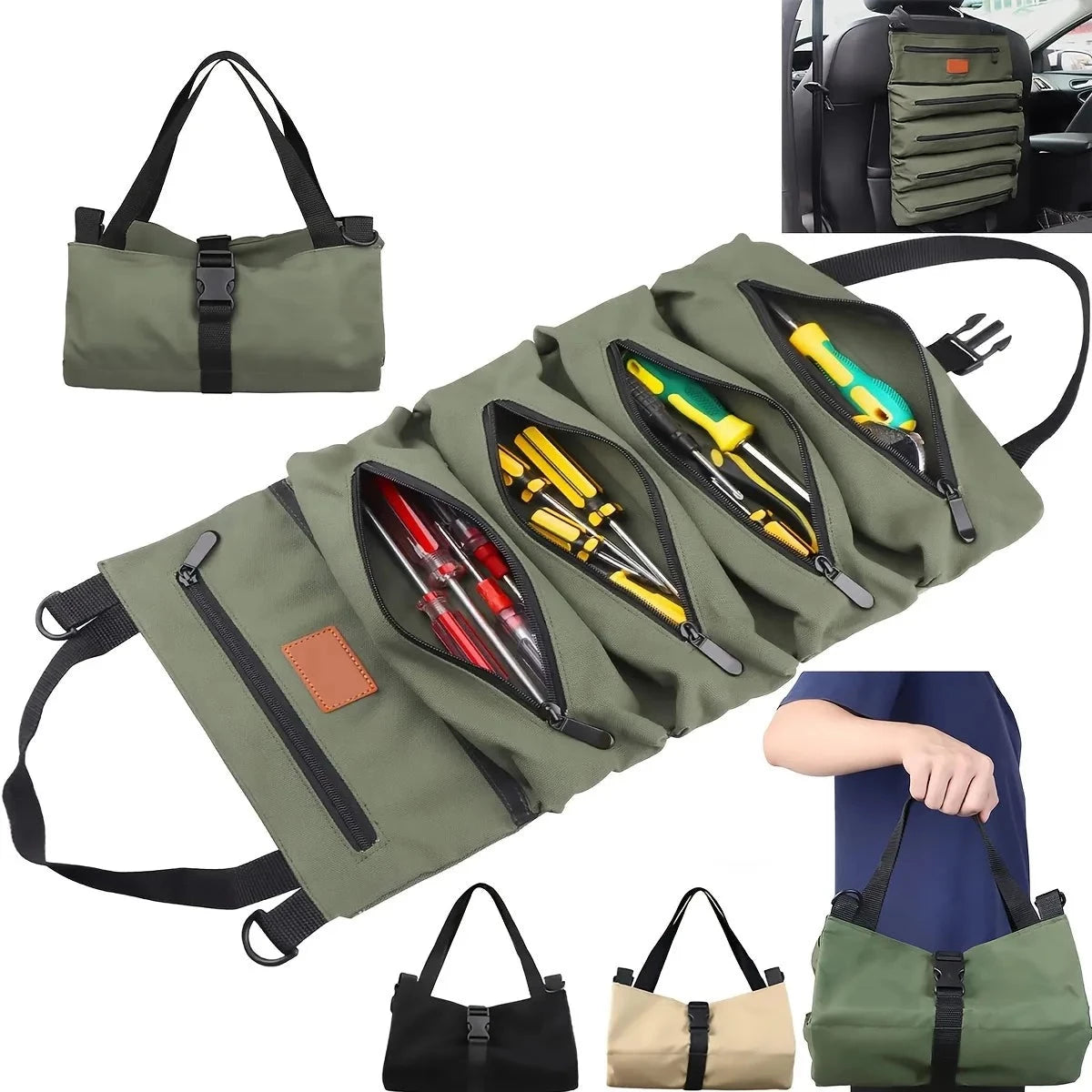 Sac à outils 5 trousses enroulable