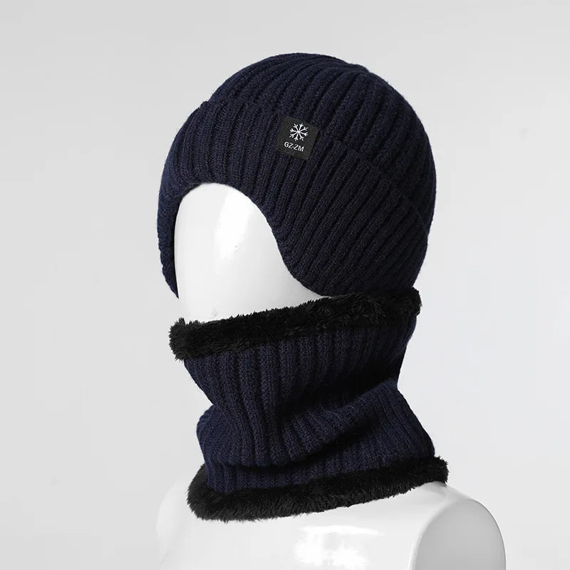 Bonnet avec Cache-Oreilles Intégré à Doublure Fausse Fourrure