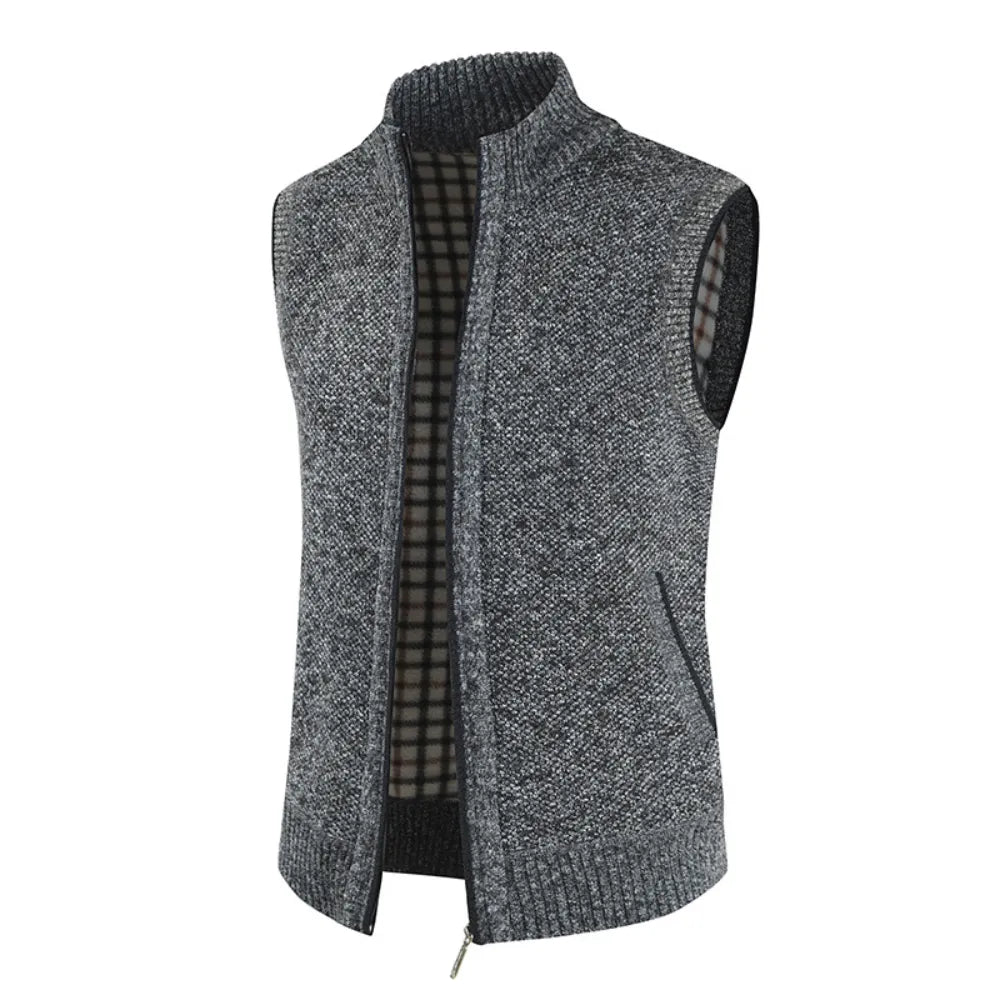 Gilet sans manches en maille - Fermeture Zip