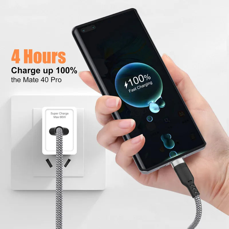Câble USB tressé Type-C - Jusqu'à 8 mètres !