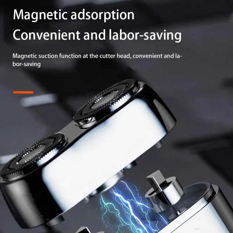 Mini rasoir électrique portable à double tête étanche