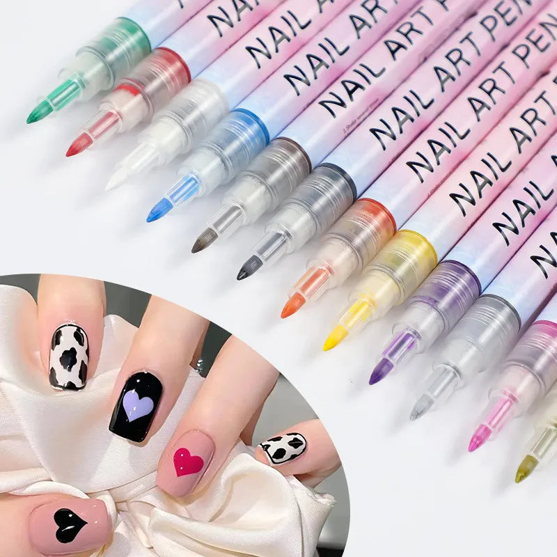12x Stylos à Nail Art Colorés pour Manucure