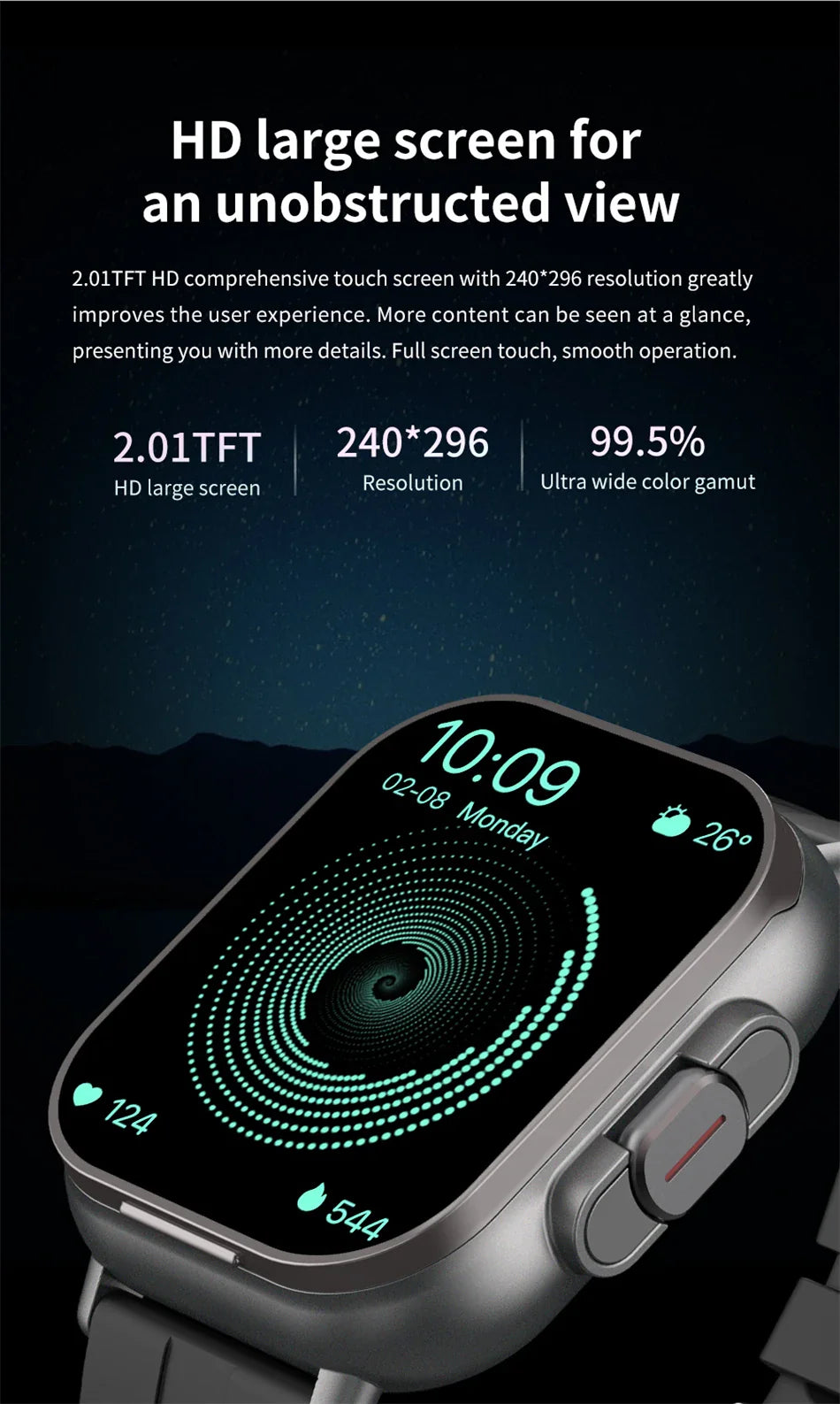 Montre intelligente connectée 2 en 1 avec écouteurs + Bracelet OFFERT