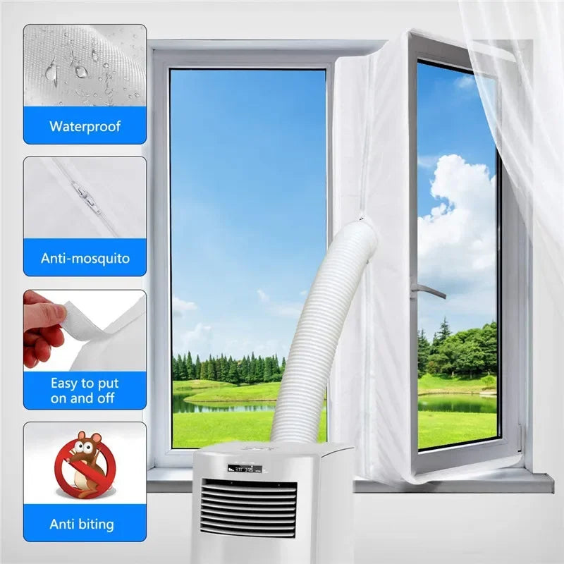 Joint de Fenêtre Flexible pour Climatiseur Portable - 3m/4m, Installation Rapide