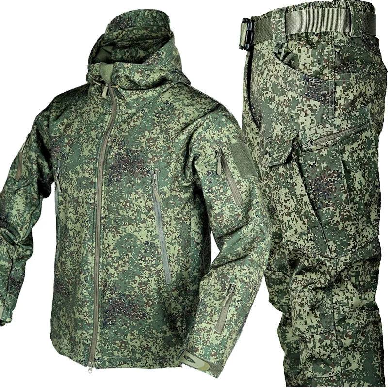 Ensemble Veste et Pantalon Militaire imperméable + Ceinture tactique OFFERTE
