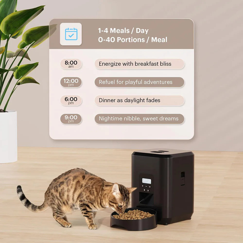 Distributeur de Croquettes Intelligent AUTO WiFi pour Animaux de compagnie