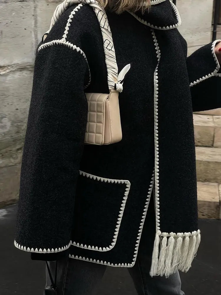 Veste 2 en 1 avec écharpe intégrée