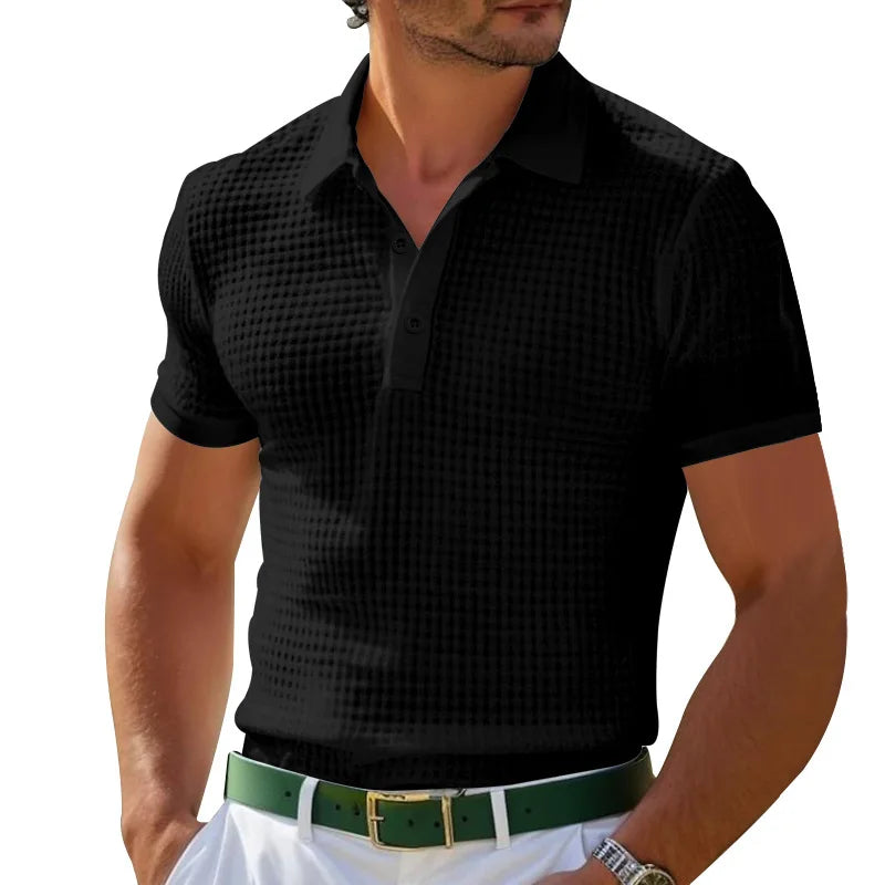 Polo Homme Été 2025 – Tissu Gaufré Respirant