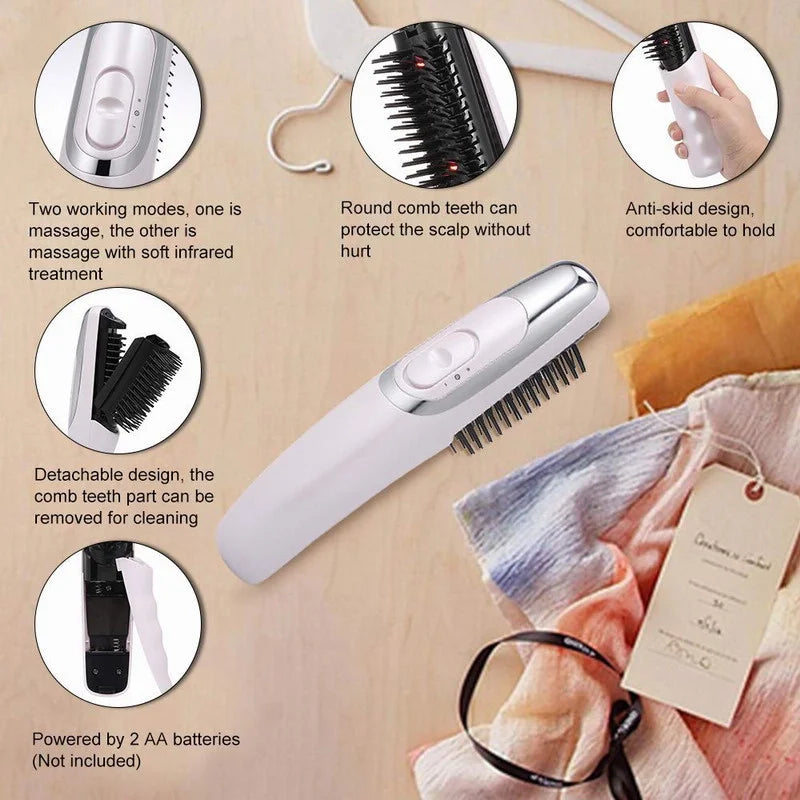 Brosse vibrante pour massage du cuir chevelu