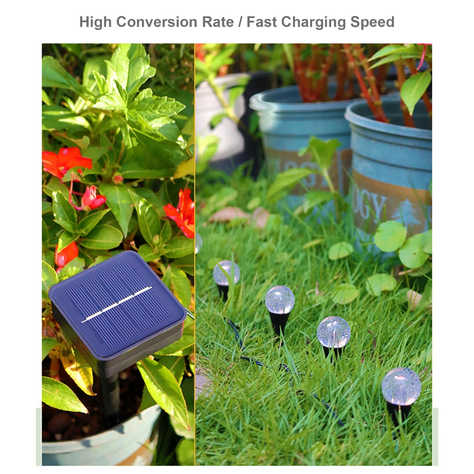 Set de 20 Lampes Solaires Effet Bulle pour Jardin