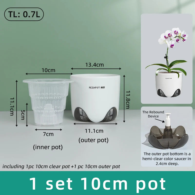 Double Pot Irrigateur pour Orchidée