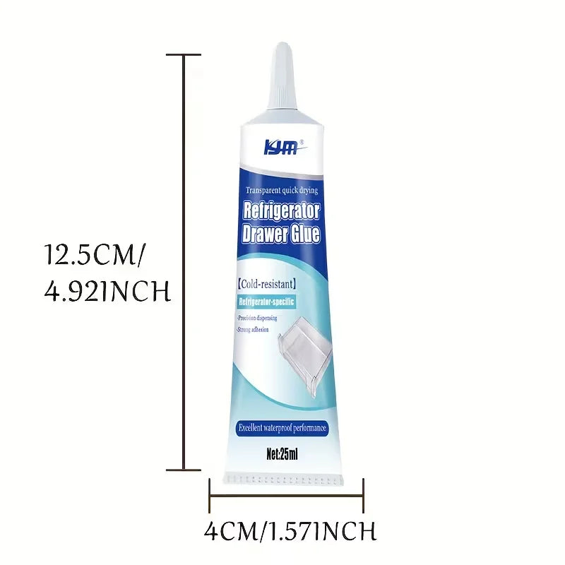 Colle de Réparation pour Réfrigérateur 25 ml – Adhésif Résistant au Froid pour Joints, Plastique et Verre