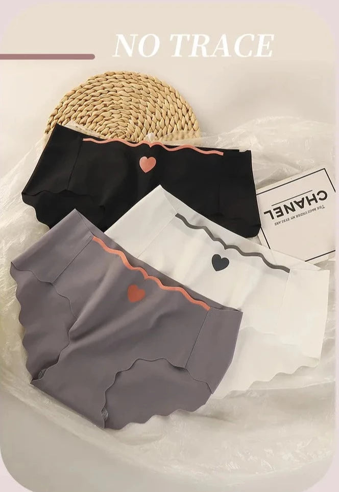Little Heart - Lot de 3 culottes en Soie Glacée sans couture