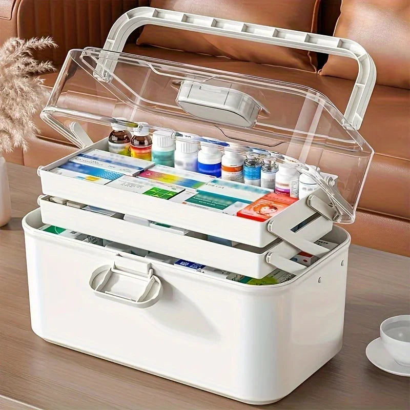 Boîte Organisatrice de Médicaments à 3 Niveaux