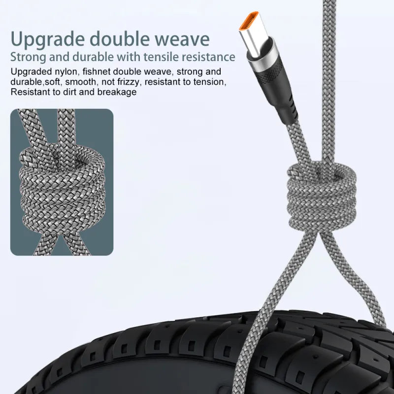 Câble USB tressé Type-C - Jusqu'à 8 mètres !