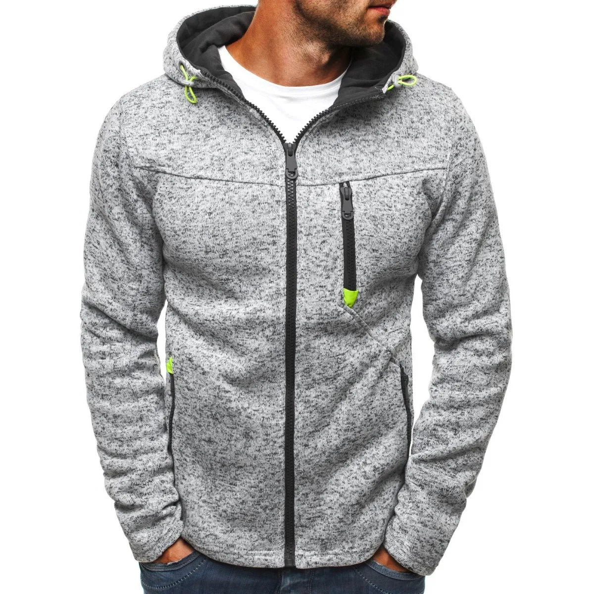 Sweats à capuche avec fermerture zip pour homme