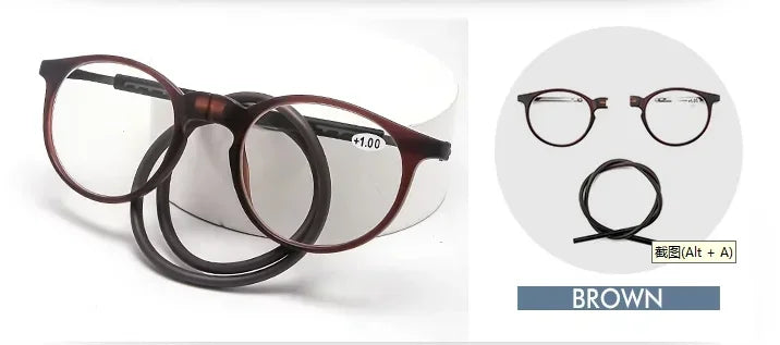 Lunettes de Lecture Fermeture Avant Magnétiques - Cordon Silicone Réglable