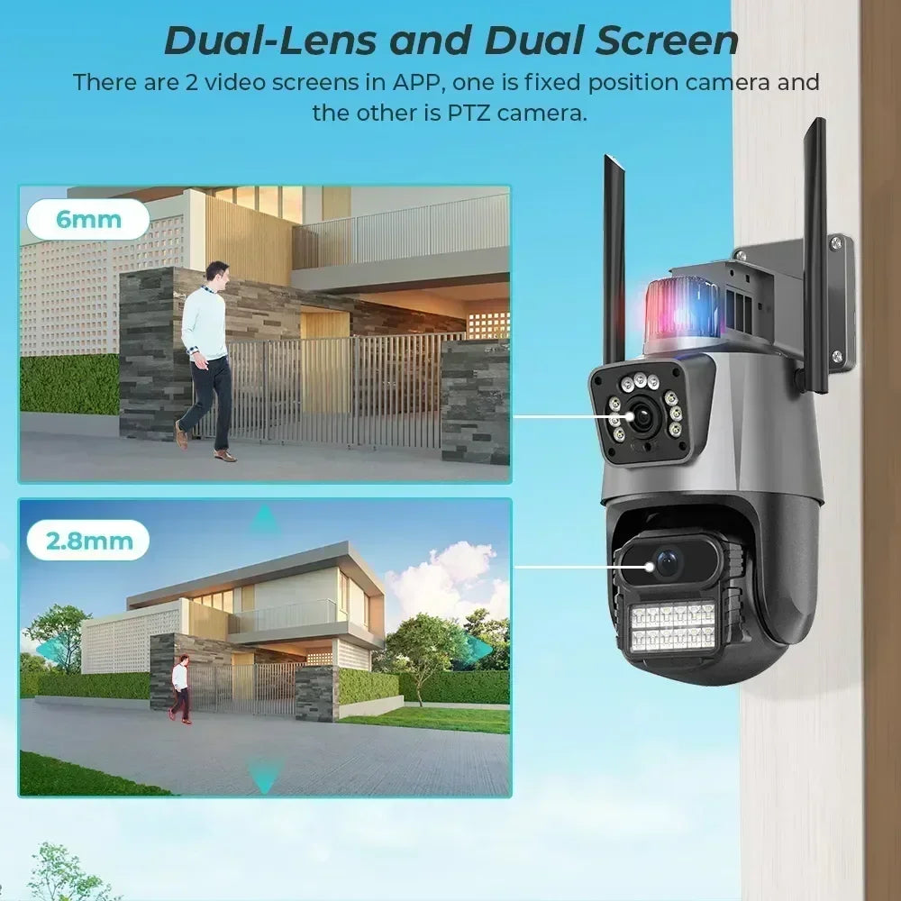 Caméra de surveillance rotative 360° Double Vision HD - Alarme Détection des mouvements