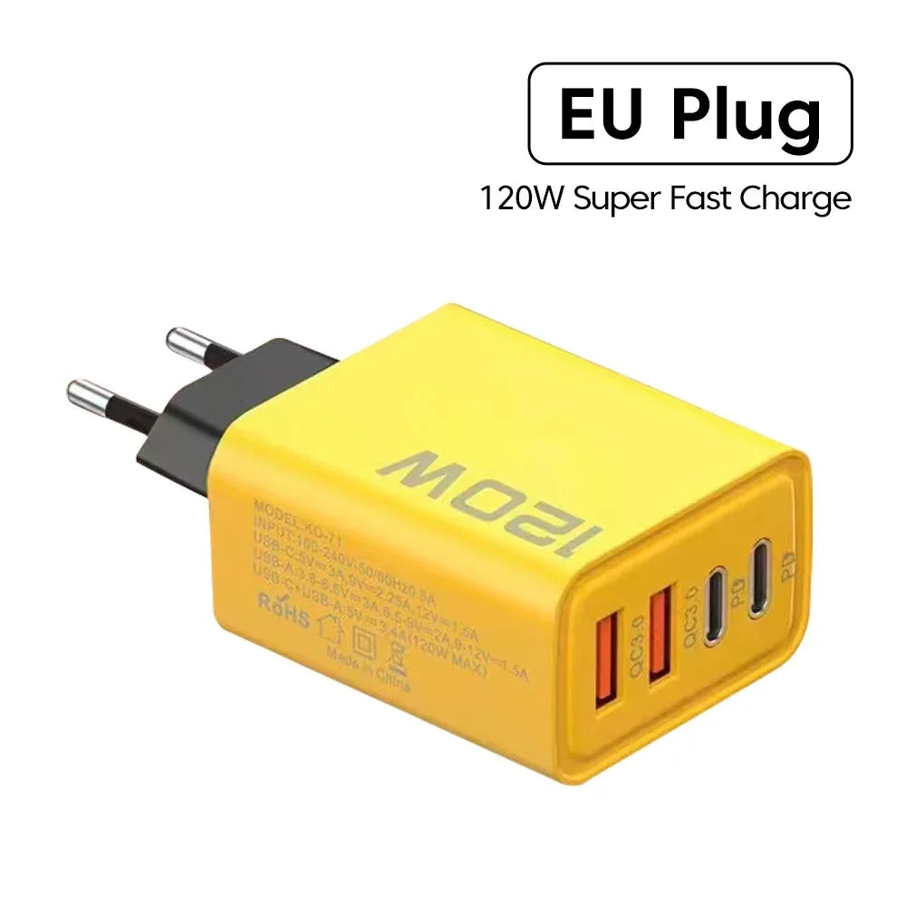 Chargeur FLASH Rapide 3.0 4 Ports - 2 USB + 2 Type-C