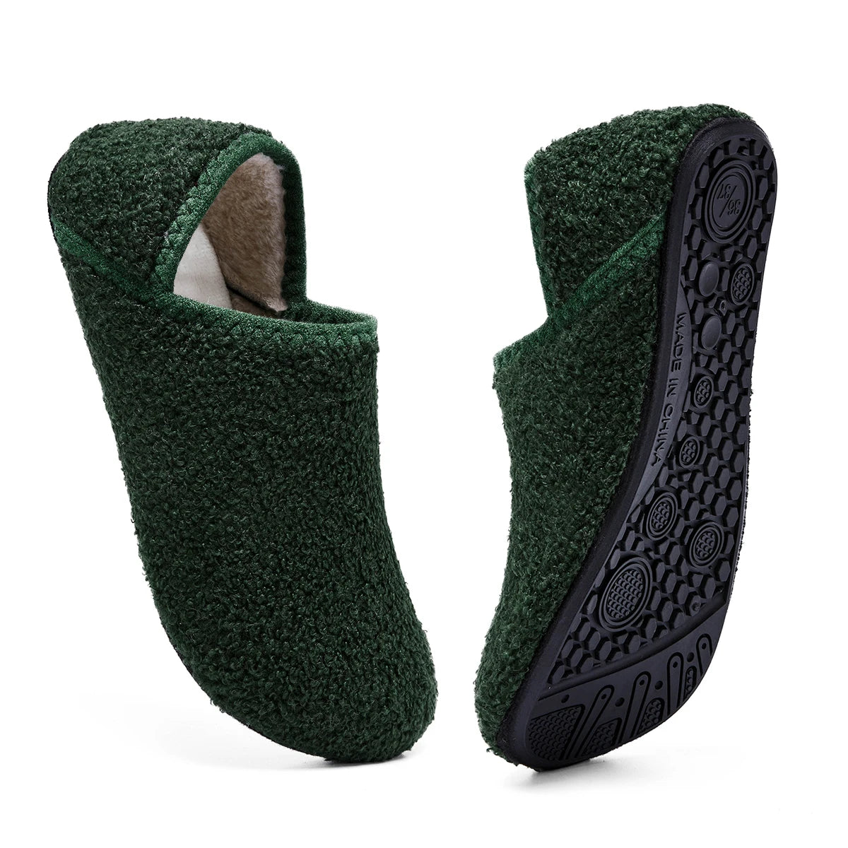 Pantoufles Moelleuses & Chaudes en Peluche Bouclette - Modèle Mixte