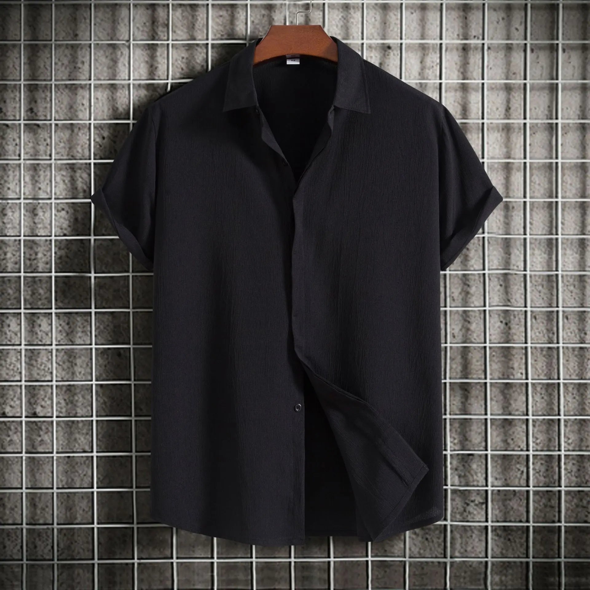 Chemise Légère en Coton Respirant Manches Courtes - Homme