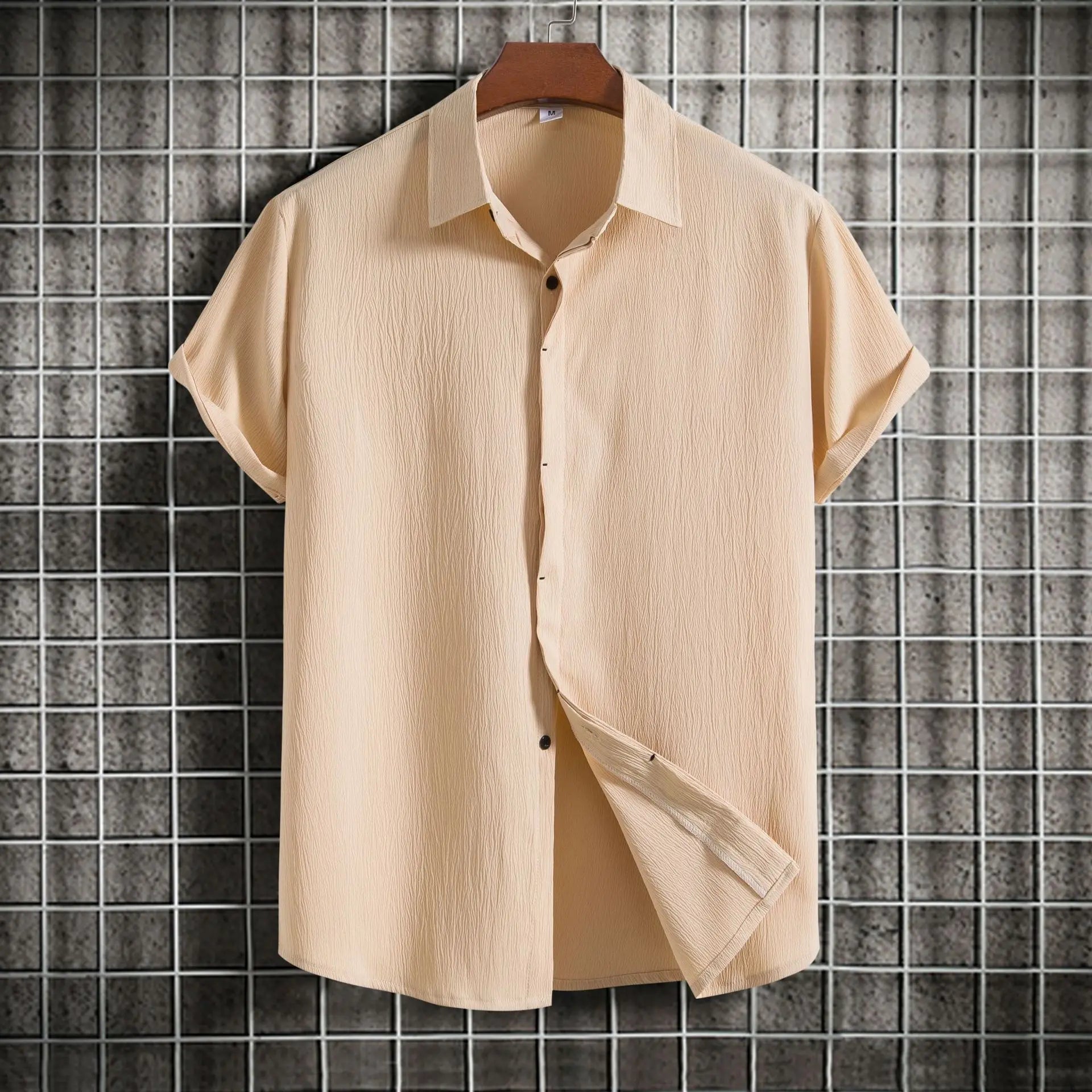 Chemise Légère en Coton Respirant Manches Courtes - Homme