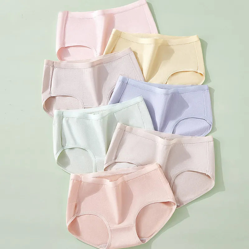 Lot de 7 Culottes en Coton - Couleur Pastel