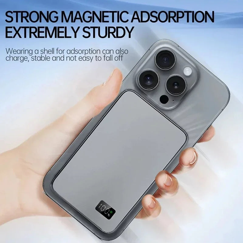 Chargeur Magnétique 15W avec Affichage Digital - 50000mAh