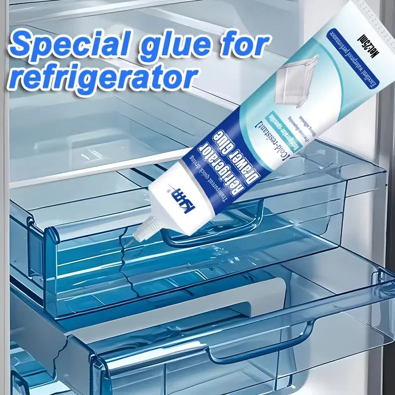 Colle de Réparation pour Réfrigérateur 25 ml – Adhésif Résistant au Froid pour Joints, Plastique et Verre