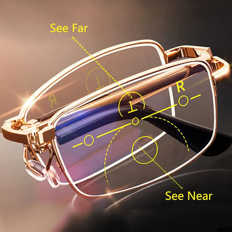 Lunettes de lecture Anti-lumière bleue Pliantes avec étui