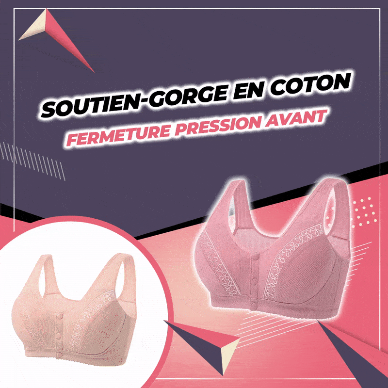 Soutien-gorge en Coton - Fermeture pression avant