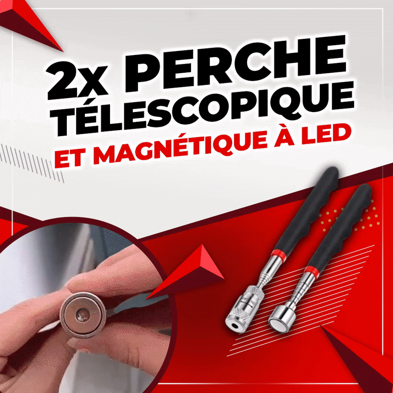 2x Perche télescopique et magnétique à LED - DealValley