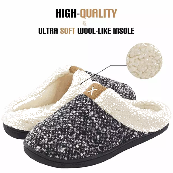 Chaussons d'hiver en mousse à mémoire de forme - DealValley