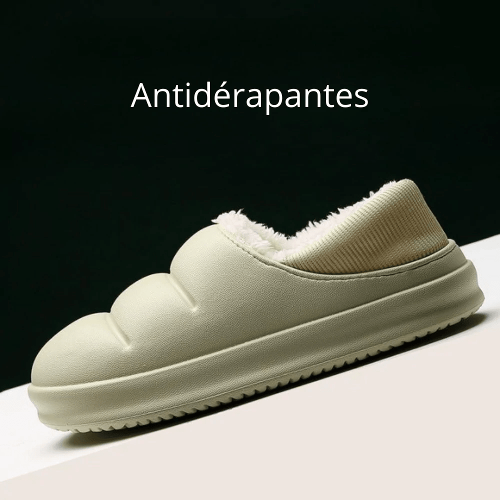 Chaussons mixte intérieur fourrure antidérapants