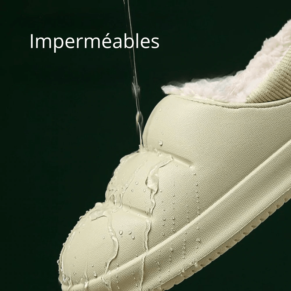 Chaussons mixte intérieur fourrure antidérapants