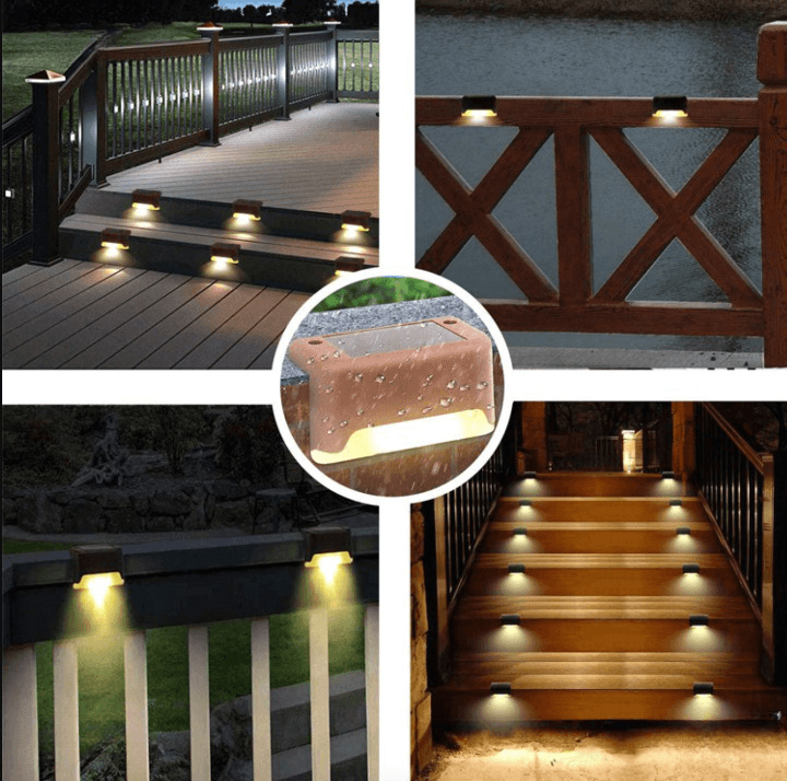 Lot de 4 Appliques LED Solaires pour escalier - DealValley