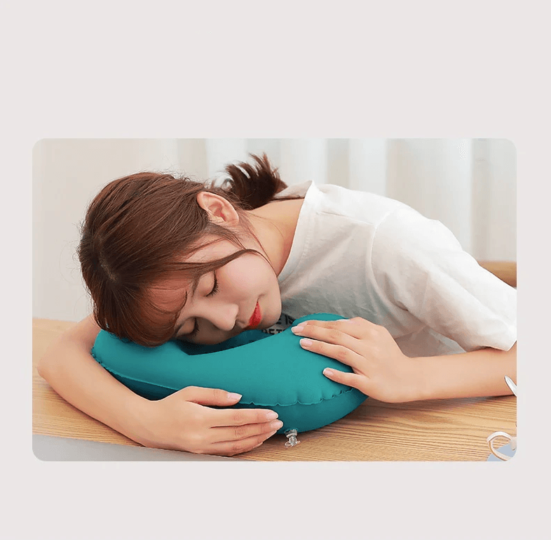 Oreiller de voyage autogonflant pour le cou - DealValley