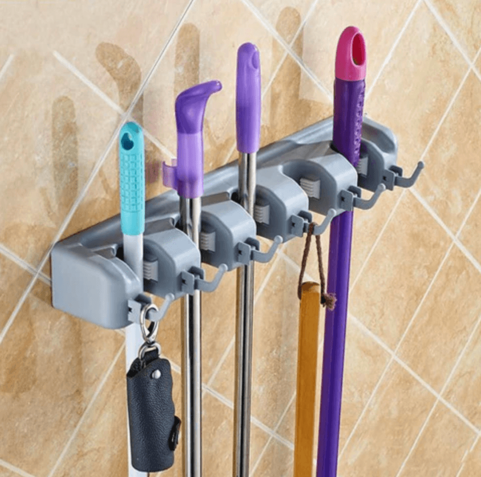 Crochets muraux 2 en 1 - Support balai et crochet - DealValley