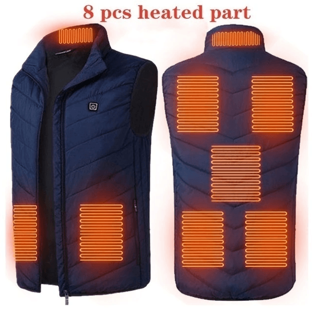 Gilet Chauffant Electrique - 8 Zones chauffantes - DealValley
