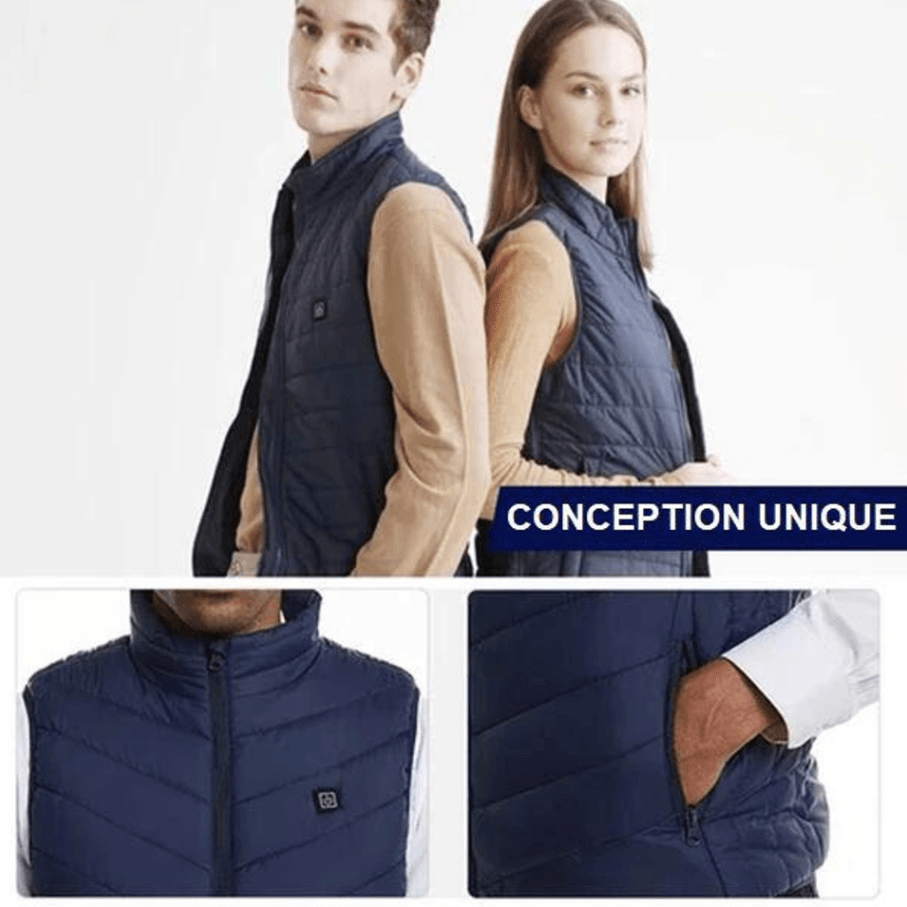 Gilet Chauffant Electrique - 8 Zones chauffantes - DealValley