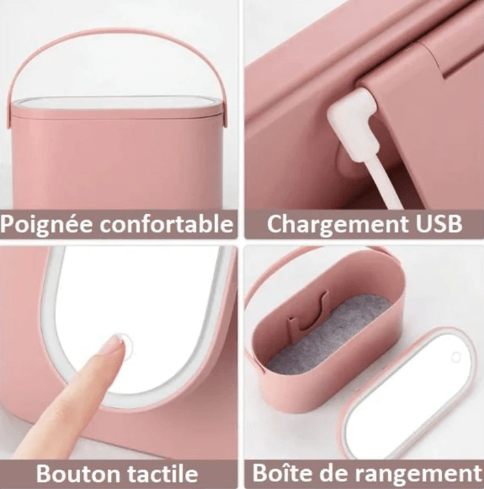 Trousse de Maquillage avec Miroir LED - DealValley