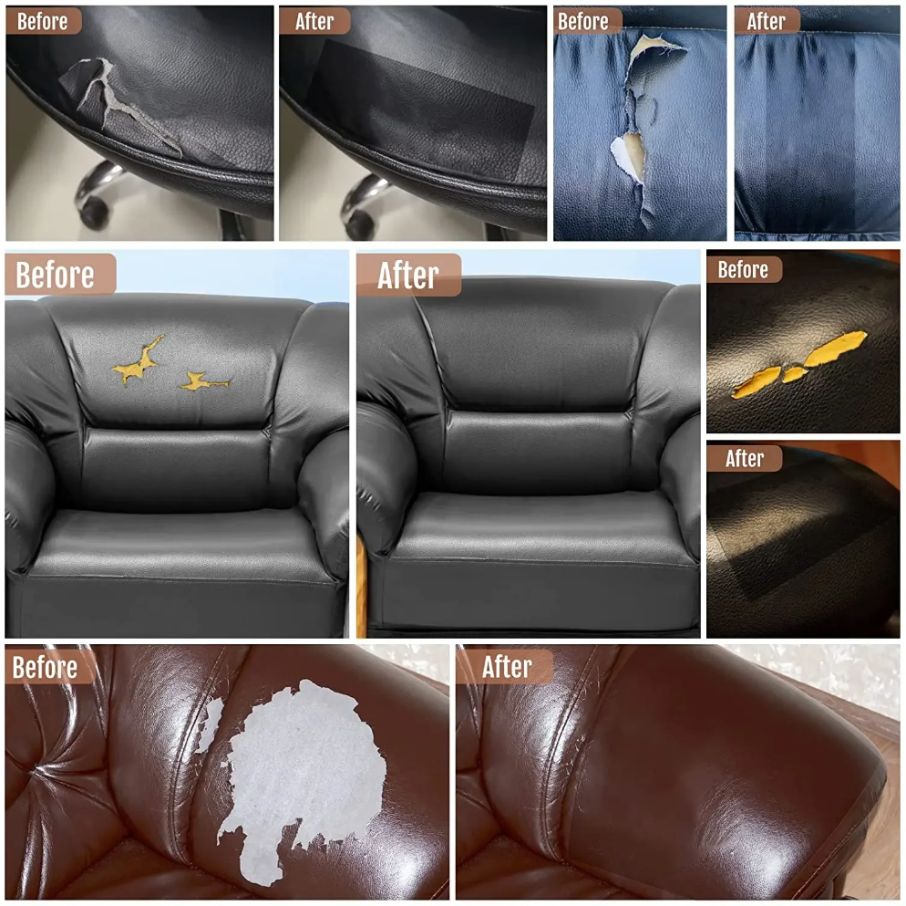 Lot de 2 Patchs autocollant de réparation en cuir