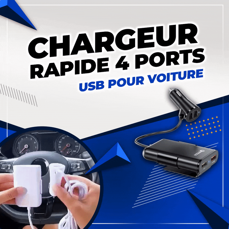 Chargeur rapide 4 ports USB pour voiture - DealValley