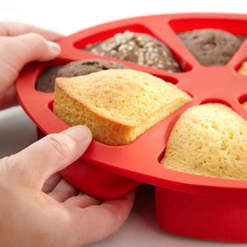 Moule à gâteau en silicone - 8 parts - DealValley