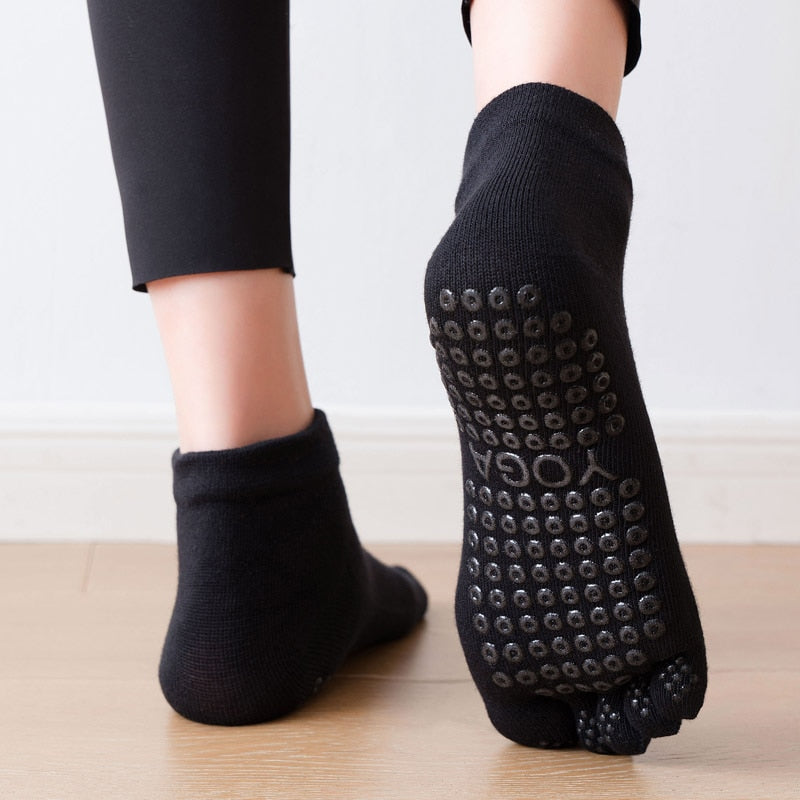 2x Chaussettes doigts antidérapantes