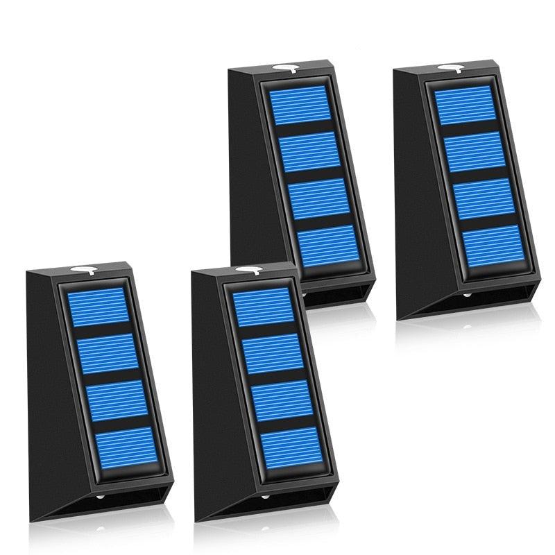 Lot de 4 Appliques murales solaires RVB - DealValley