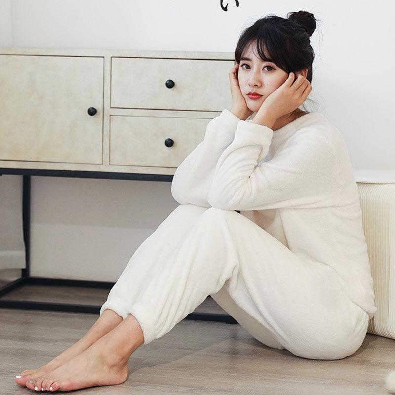 Pyjama femme chaud et confortable en flanelle - DealValley