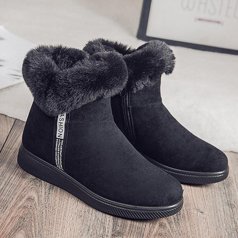 Bottines effet daim - fourrée - Femme - DealValley