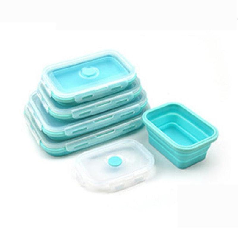 4x Boîtes pliables en silicone - Conservation alimentaire - DealValley